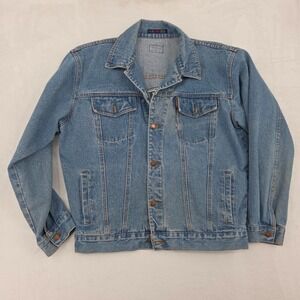 VTG Pendleton Denim Trucker Jacket Size Lg Blue Cotton Used Good Shape Rare